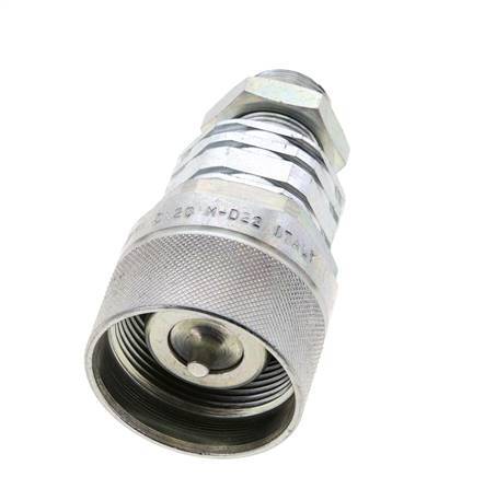 Steel DN 20 Hydraulic Coupling Plug 15 mm L Compression Ring Bulkhead ISO 14541/8434-1 D M42 x 2