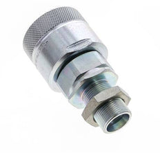 Steel DN 25 Hydraulic Coupling Plug 18 mm L Compression Ring Bulkhead ISO 8434-1 D M48 x 3