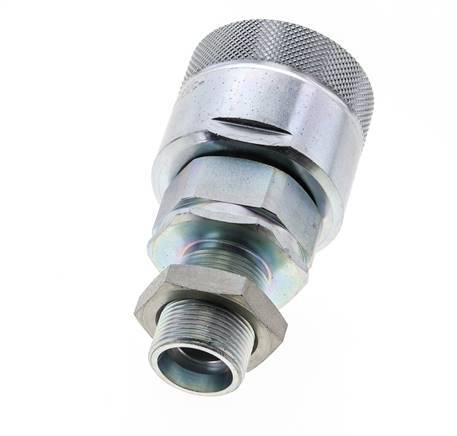 Steel DN 25 Hydraulic Coupling Plug 18 mm L Compression Ring Bulkhead ISO 8434-1 D M48 x 3