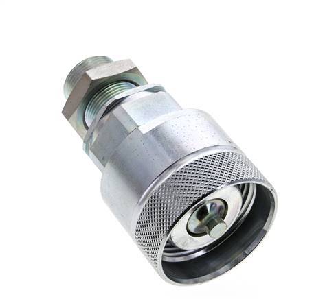 Steel DN 25 Hydraulic Coupling Plug 18 mm L Compression Ring Bulkhead ISO 8434-1 D M48 x 3