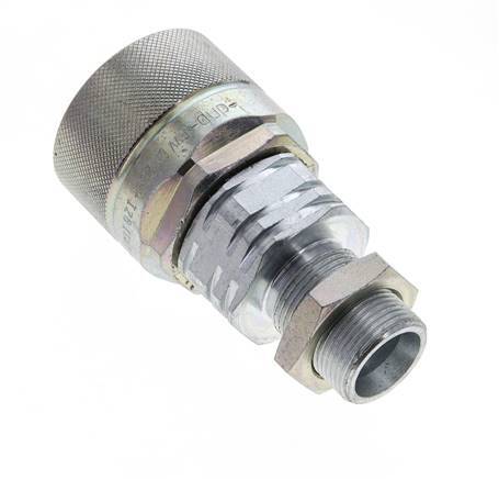 Steel DN 20 Hydraulic Coupling Plug 16 mm S Compression Ring Bulkhead ISO 14541/8434-1 D M42 x 2