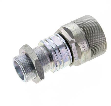 Steel DN 20 Hydraulic Coupling Plug 20 mm S Compression Ring Bulkhead ISO 14541/8434-1 D M42 x 2