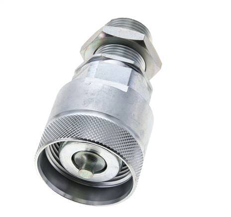 Steel DN 25 Hydraulic Coupling Plug 20 mm S Compression Ring Bulkhead ISO 8434-1 D M48 x 3