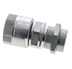 Steel DN 25 Hydraulic Coupling Plug 30 mm S Compression Ring Bulkhead ISO 8434-1 D M48 x 3