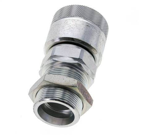 Steel DN 25 Hydraulic Coupling Plug 30 mm S Compression Ring Bulkhead ISO 8434-1 D M48 x 3