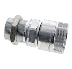 Steel DN 25 Hydraulic Coupling Plug 30 mm S Compression Ring Bulkhead ISO 8434-1 D M48 x 3