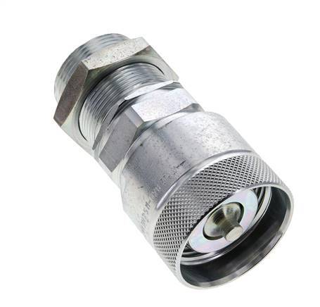 Steel DN 25 Hydraulic Coupling Plug 30 mm S Compression Ring Bulkhead ISO 8434-1 D M48 x 3