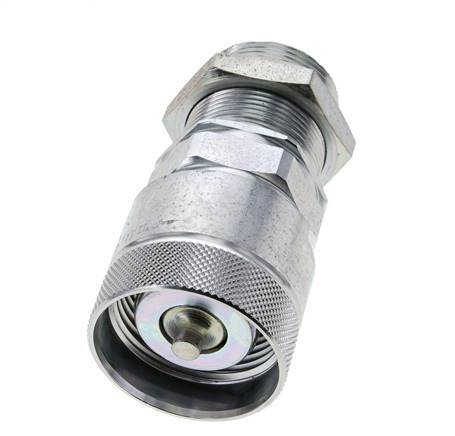 Steel DN 25 Hydraulic Coupling Plug 30 mm S Compression Ring Bulkhead ISO 8434-1 D M48 x 3