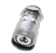 Steel DN 25 Hydraulic Coupling Plug 30 mm S Compression Ring Bulkhead ISO 8434-1 D M48 x 3