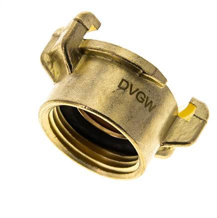 Coupleur femelle 1'' en laiton pour tuyau d'arrosage GEKA KTW
