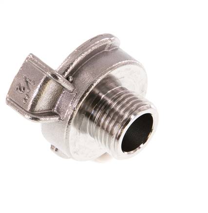 Coupleur mâle 1/2'' GEKA pour tuyau de jardinage en acier inoxydable