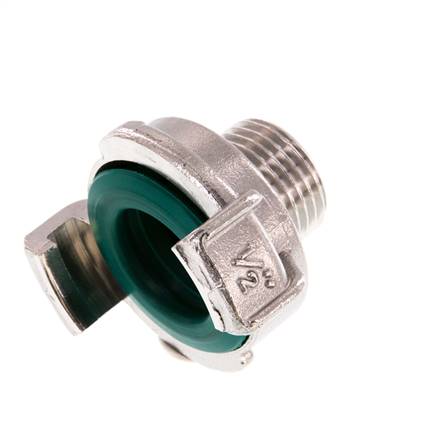 Coupleur mâle 1/2'' GEKA pour tuyau de jardinage en acier inoxydable