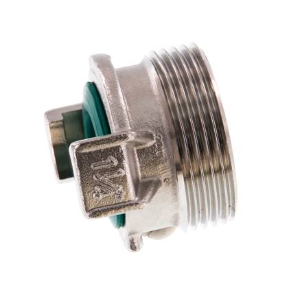Coupleur de tuyau de jardin GEKA mâle 1 1/4'' en acier inoxydable