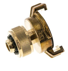 Embout de tuyau 13 mm (1/2'') GEKA Coupleur en laiton pour tuyau de jardin Écrou d'union