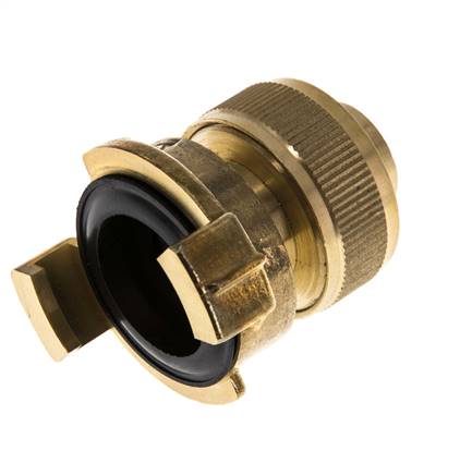 Embout de tuyau 19 mm (3/4'') GEKA Coupleur en laiton pour tuyau d'arrosage Écrou union