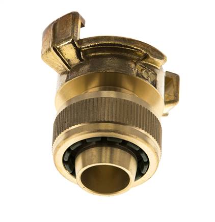 Embout de tuyau 19 mm (3/4'') GEKA Coupleur en laiton pour tuyau d'arrosage Écrou union