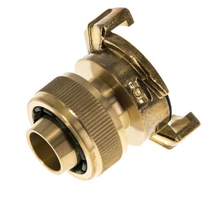 Embout de tuyau 19 mm (3/4'') GEKA Coupleur en laiton pour tuyau d'arrosage Écrou union