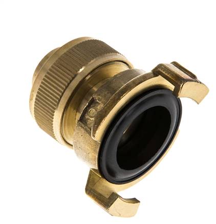 Embout de tuyau 19 mm (3/4'') GEKA Coupleur en laiton pour tuyau d'arrosage Écrou union