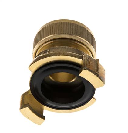 Embout de tuyau 19 mm (3/4'') GEKA Coupleur en laiton pour tuyau d'arrosage Écrou union