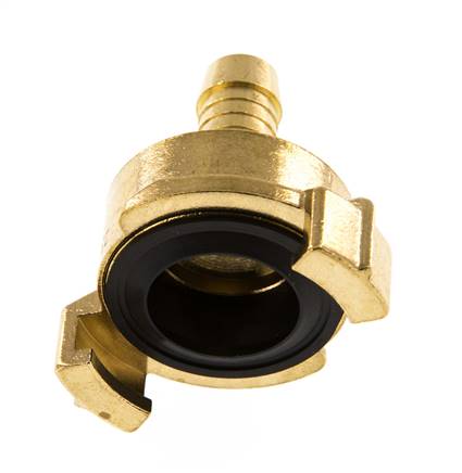 Embout de tuyau 13 mm (1/2'') Coupleur en laiton pour tuyau de jardin GEKA Rotatif lorsqu'il est désaccouplé