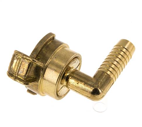 Embout de tuyau 13 mm (1/2'') GEKA Coupleur en laiton pour tuyau de jardin Coude rotatif