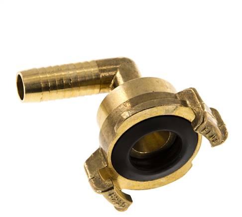 Embout de tuyau 13 mm (1/2'') GEKA Coupleur en laiton pour tuyau de jardin Coude rotatif
