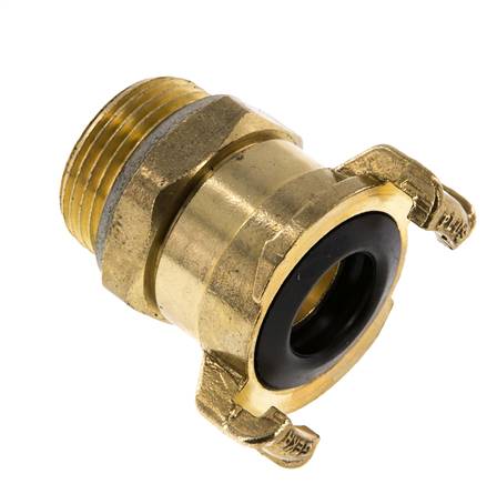 Coupleur de tuyau de jardin GEKA mâle 1'' rotatif en laiton