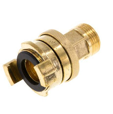 Raccord de securite mâle 3/4'' GEKA pour tuyau d'arrosage en laiton