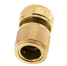 Connecteur de tuyau en laiton style GARDENA 13 mm (1/2") Water Stop