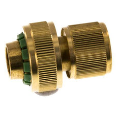 Connecteur de tuyau en laiton style GARDENA 19 mm (3/4") Water Stop