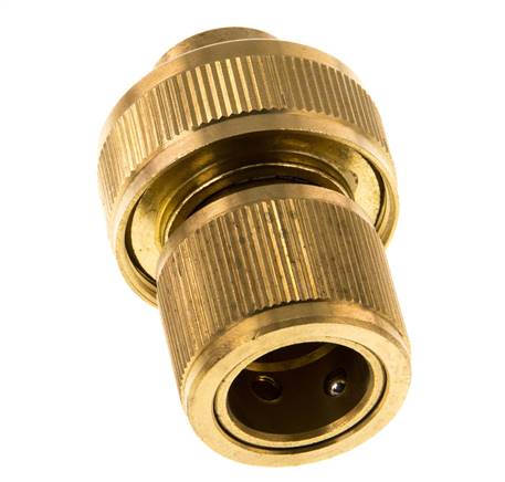 Connecteur de tuyau en laiton style GARDENA 19 mm (3/4") Water Stop