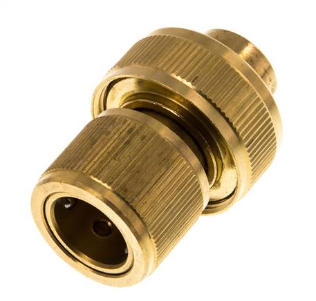 Connecteur de tuyau en laiton style GARDENA 19 mm (3/4") Water Stop
