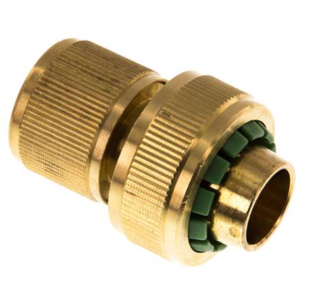 Connecteur de tuyau en laiton style GARDENA 19 mm (3/4") Water Stop