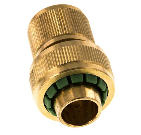Connecteur de tuyau en laiton style GARDENA 19 mm (3/4") Water Stop