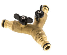Robinet à boisseau sphérique en laiton 3x pour tuyau d'arrosage