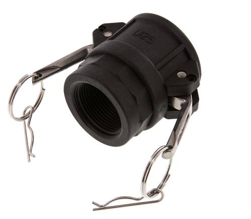 Raccord Camlock DN 40 (1 1/2'') en polypropylène Rp 1 1/4'' Filetage femelle Type D MIL-C-27487