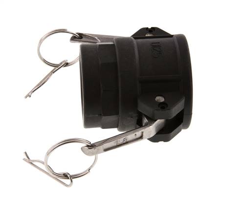 Raccord Camlock DN 40 (1 1/2'') en polypropylène Rp 1 1/4'' Filetage femelle Type D MIL-C-27487