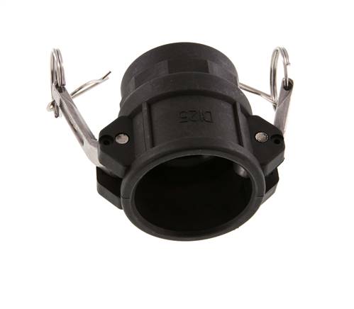 Raccord Camlock DN 40 (1 1/2'') en polypropylène Rp 1 1/4'' Filetage femelle Type D MIL-C-27487