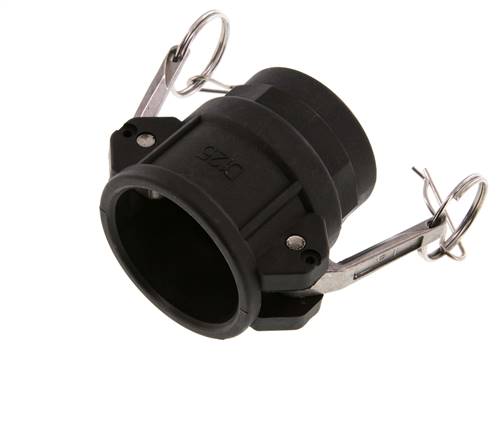 Raccord Camlock DN 40 (1 1/2'') en polypropylène Rp 1 1/4'' Filetage femelle Type D MIL-C-27487