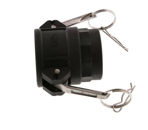Raccord Camlock DN 40 (1 1/2'') en polypropylène Rp 1 1/4'' Filetage femelle Type D MIL-C-27487