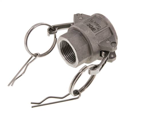 Accouplement Camlock DN 20 (3/4'') en aluminium Rp 3/4'' à filetage femelle Type D MIL-C-27487