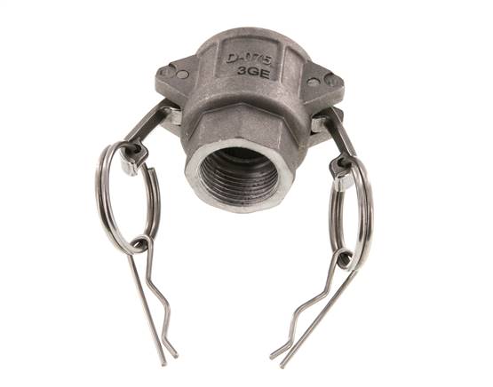 Accouplement Camlock DN 20 (3/4'') en aluminium Rp 3/4'' à filetage femelle Type D MIL-C-27487