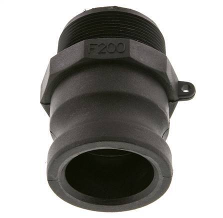 Coupleur Camlock DN 50 (2'') en polypropylène R 2'' Filetage mâle Type F MIL-C-27487