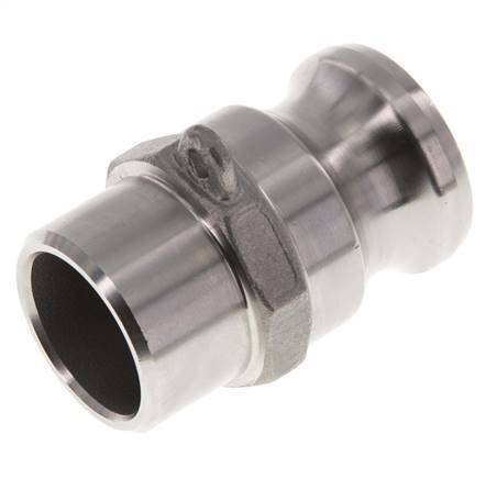 Raccord Camlock DN 25 (1'') en acier inoxydable à souder (33,7 mm) Type F (AS) MIL-C-27487