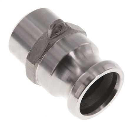 Raccord Camlock DN 25 (1'') en acier inoxydable à souder (33,7 mm) Type F (AS) MIL-C-27487
