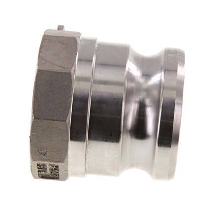 Accouplement Camlock DN 60 (2 1/2'') en acier inoxydable G 2 1/2'' Filetage femelle Type A EN 14420-7 (DIN 2828)