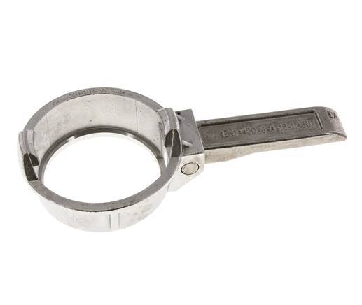 Anneau de serrage pour camion-citerne (TW) DN 50 en acier inoxydable avec levier (type M)