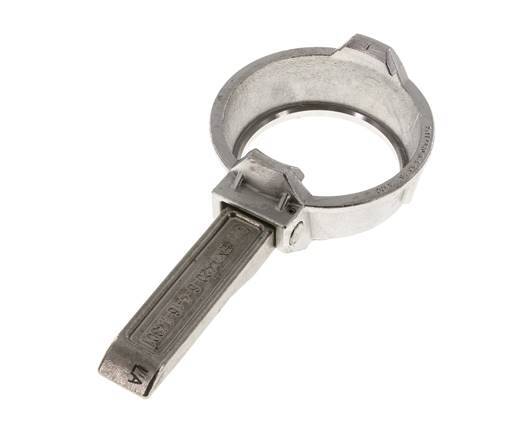 Anneau de serrage pour camion-citerne (TW) DN 50 en acier inoxydable avec levier (type M)