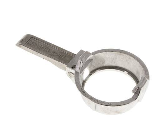 Anneau de serrage pour camion-citerne (TW) DN 50 en acier inoxydable avec levier (type M)