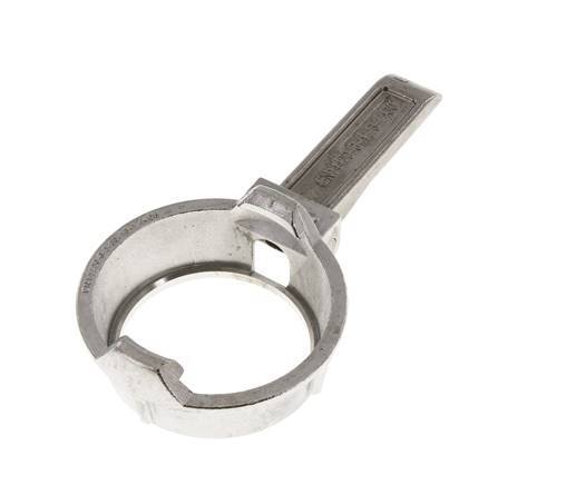 Anneau de serrage pour camion-citerne (TW) DN 50 en acier inoxydable avec levier (type M)